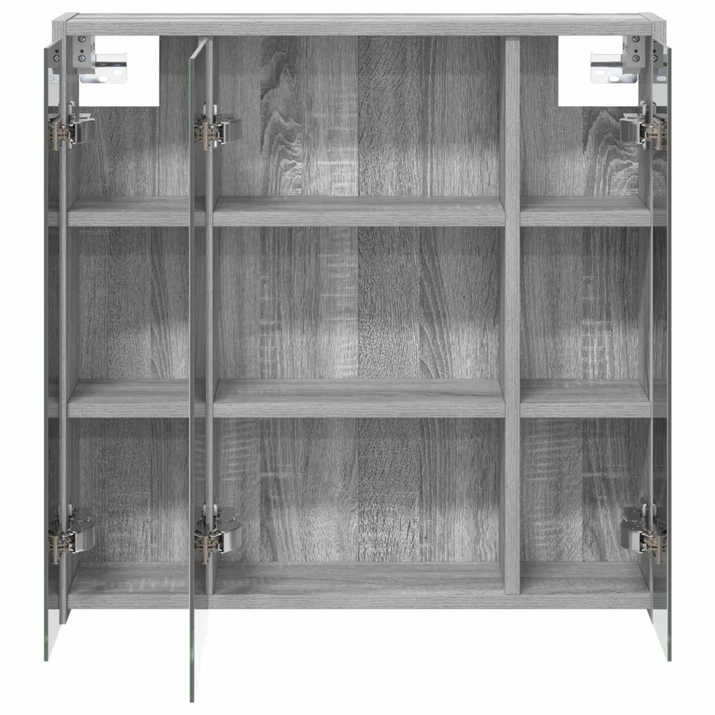 vidaXL Szafka z lustrem do łazienki Szary Sonoma 63,5 x 16 x 62,5 cm