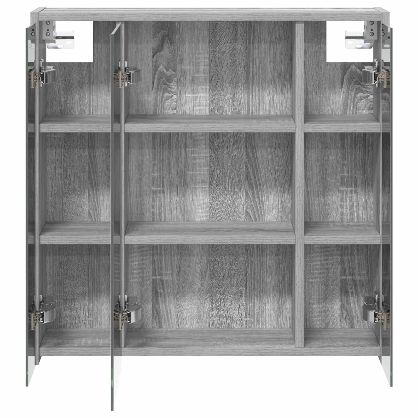 vidaXL Szafka z lustrem do łazienki Szary Sonoma 63,5 x 16 x 62,5 cm