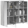 vidaXL Szafka z lustrem do łazienki Szary Sonoma 63,5 x 16 x 62,5 cm