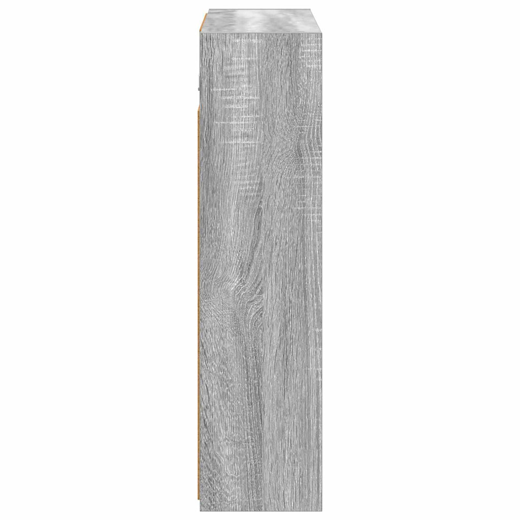 vidaXL Szafka z lustrem do łazienki Szary Sonoma 63,5 x 16 x 62,5 cm