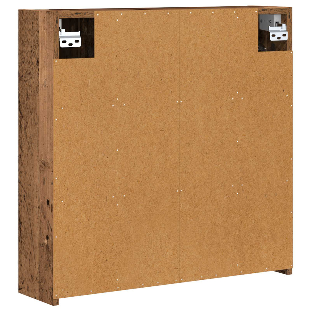 vidaXL Szafka z lustrem do łazienki Stare drewno 63,5 x 16 x 62,5 cm