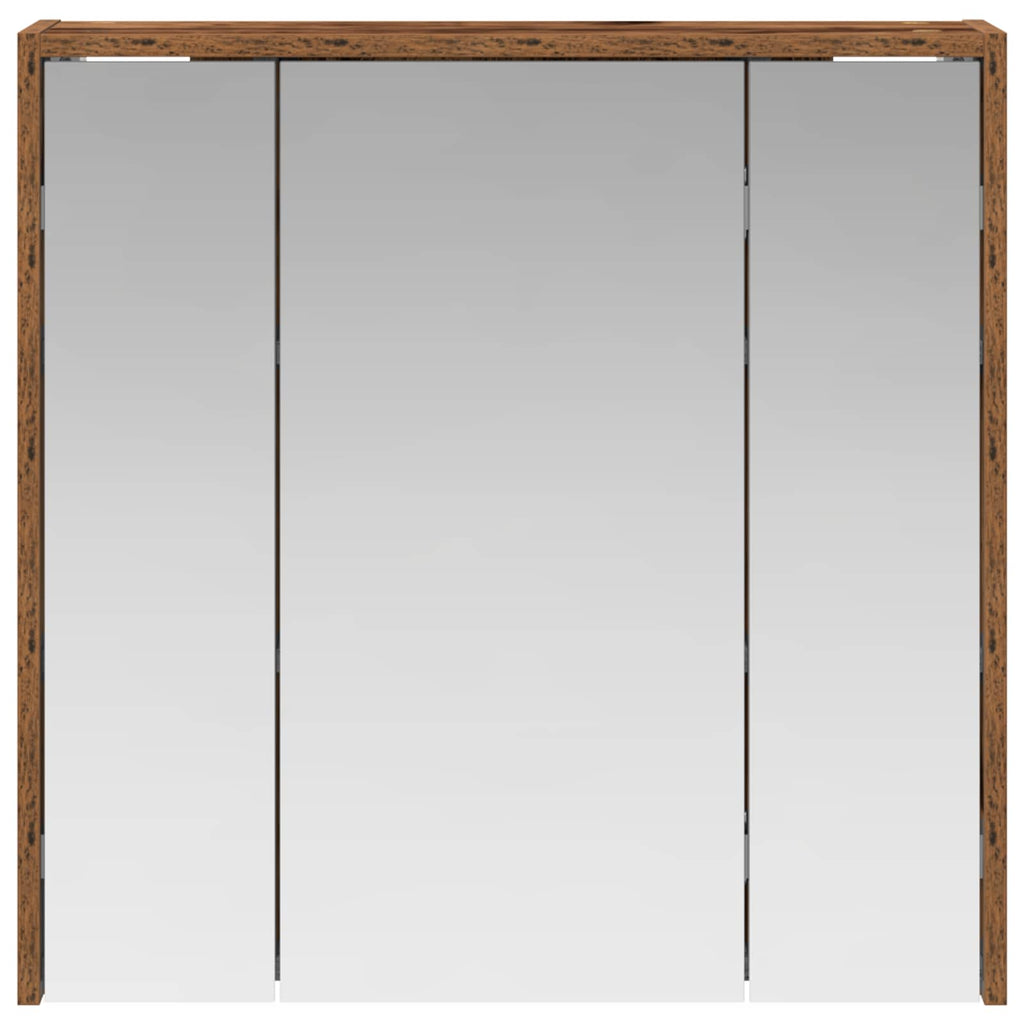 vidaXL Szafka z lustrem do łazienki Stare drewno 63,5 x 16 x 62,5 cm