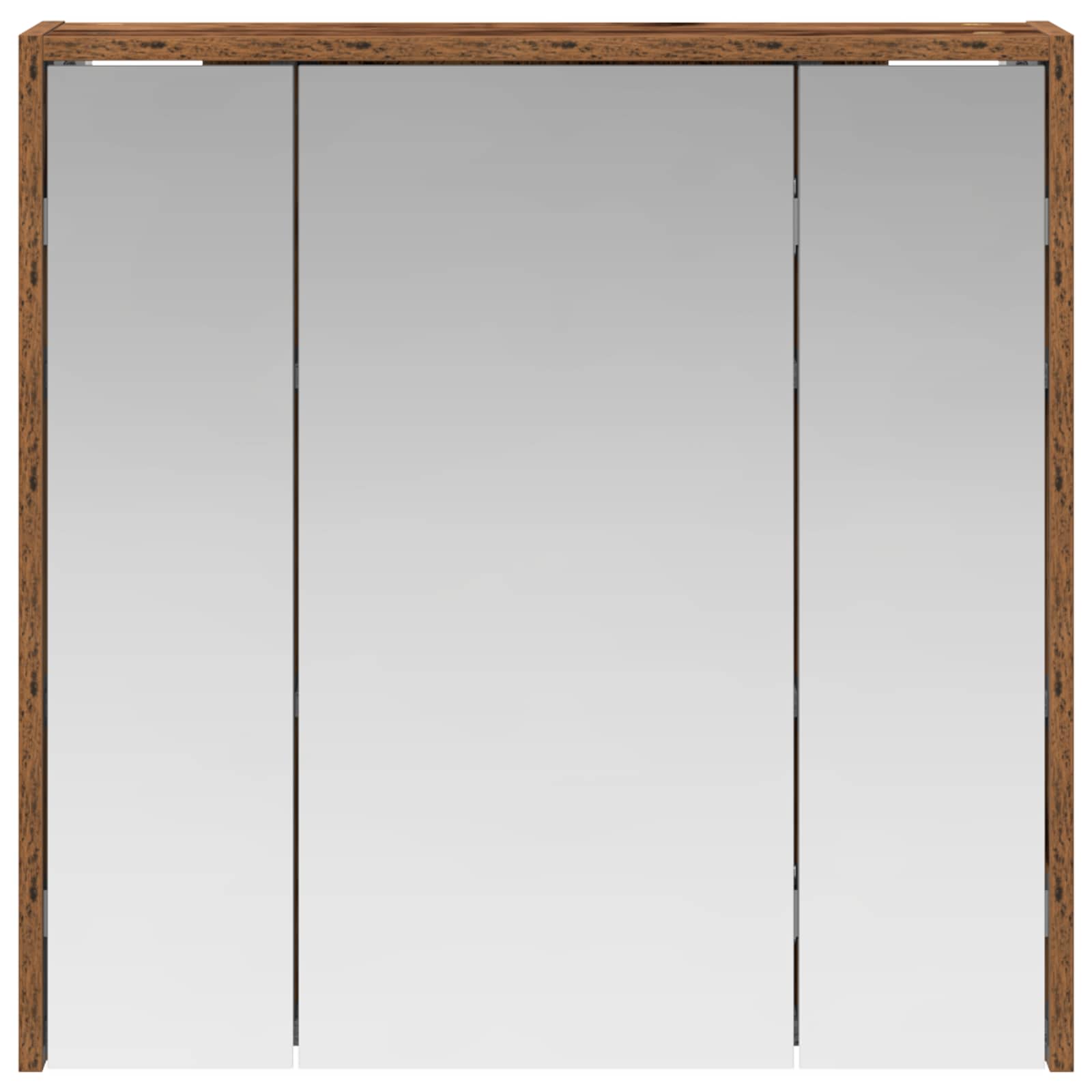 vidaXL Szafka z lustrem do łazienki Stare drewno 63,5 x 16 x 62,5 cm