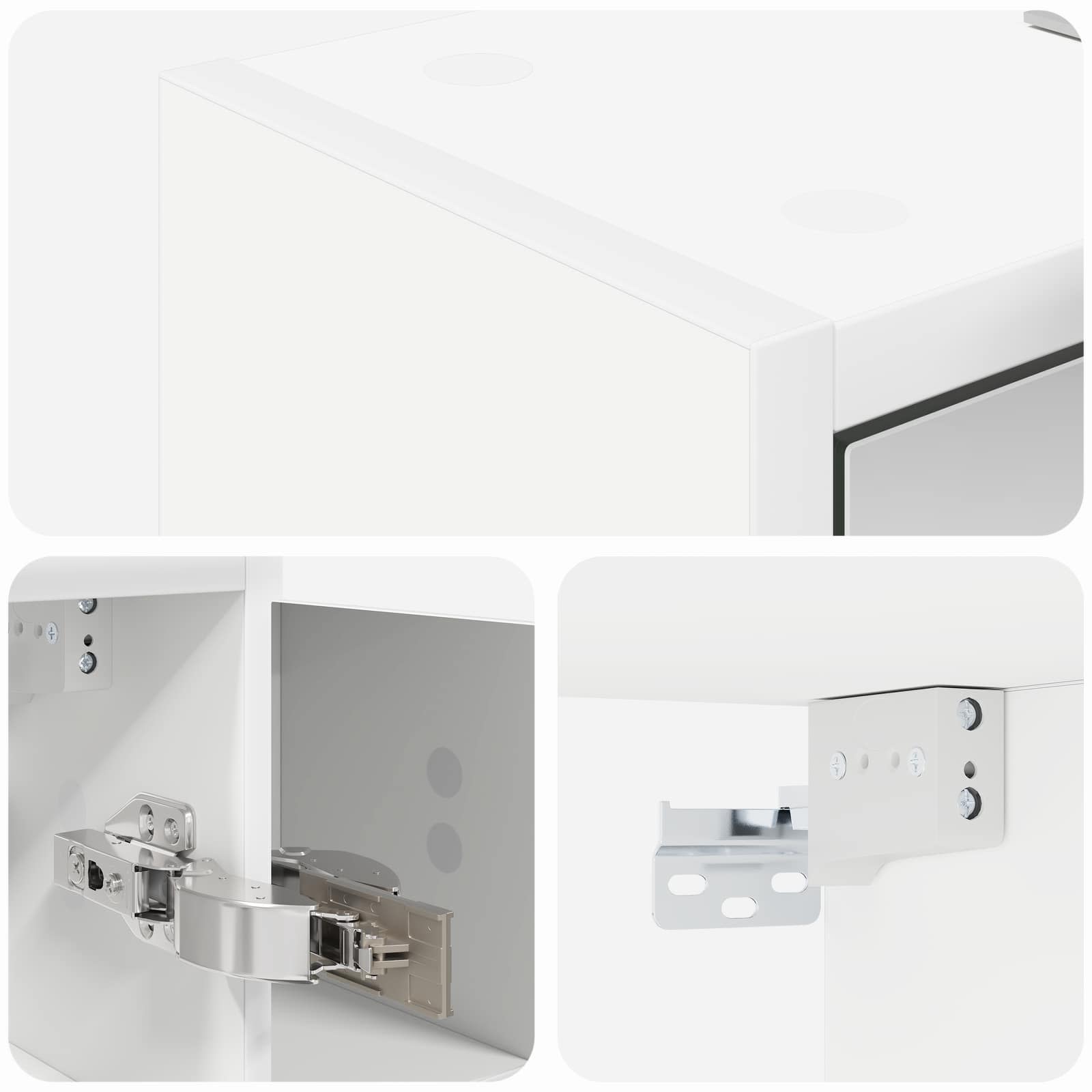 vidaXL Szafka z lustrem do łazienki Biały 63,5 x 16 x 62,5 cm