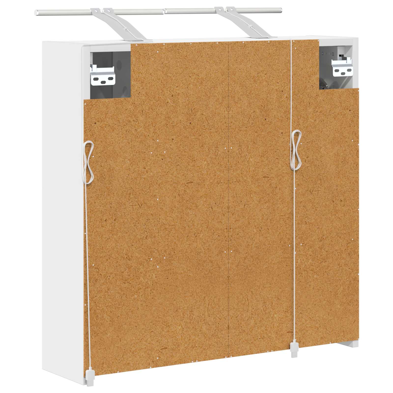 vidaXL Szafka z lustrem do łazienki Biały 63,5 x 16 x 62,5 cm