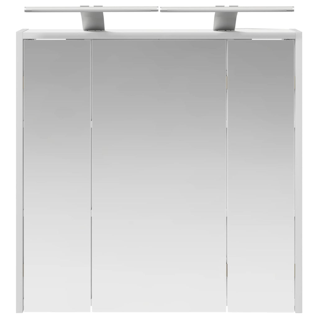 vidaXL Szafka z lustrem do łazienki Biały 63,5 x 16 x 62,5 cm
