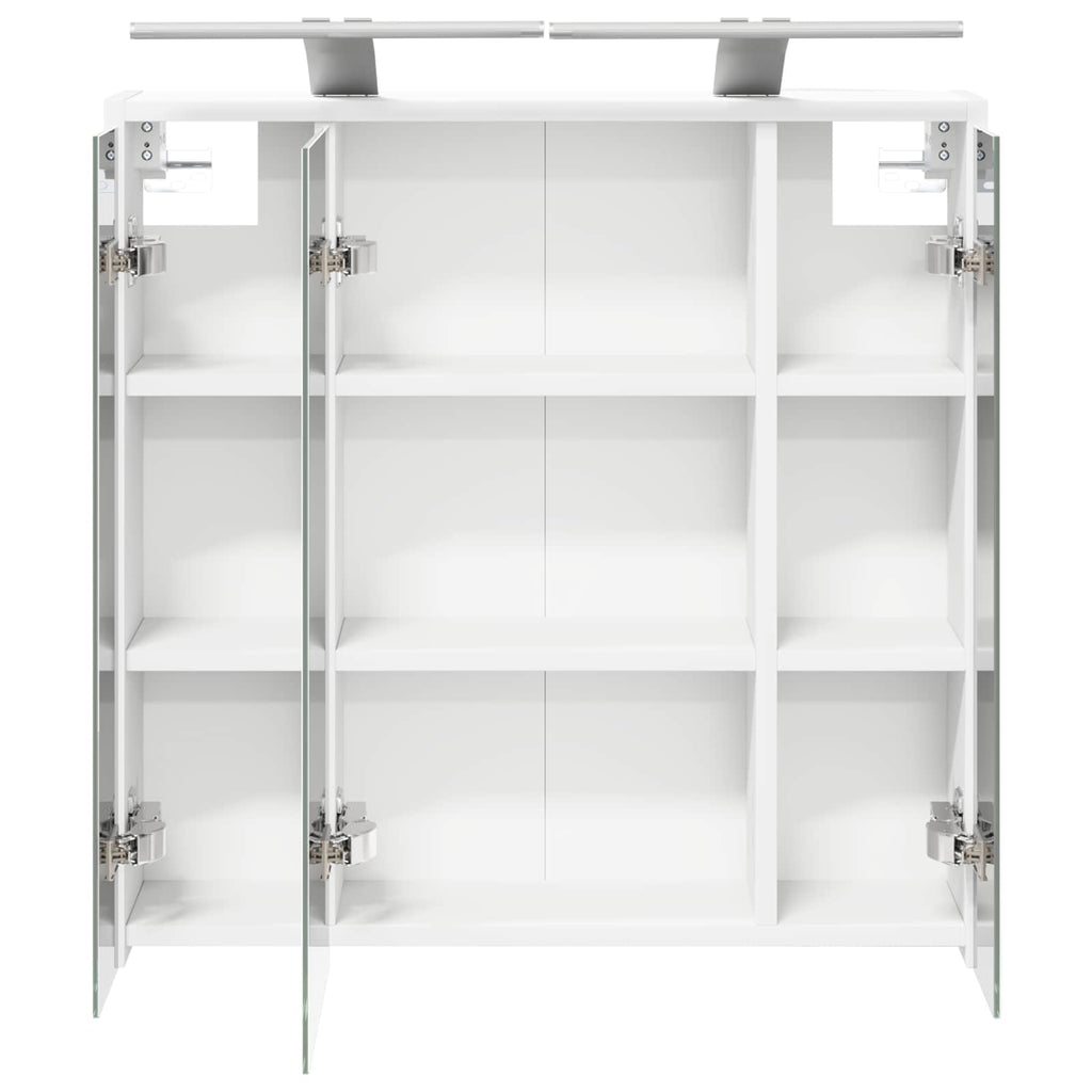 vidaXL Szafka z lustrem do łazienki Biały 63,5 x 16 x 62,5 cm