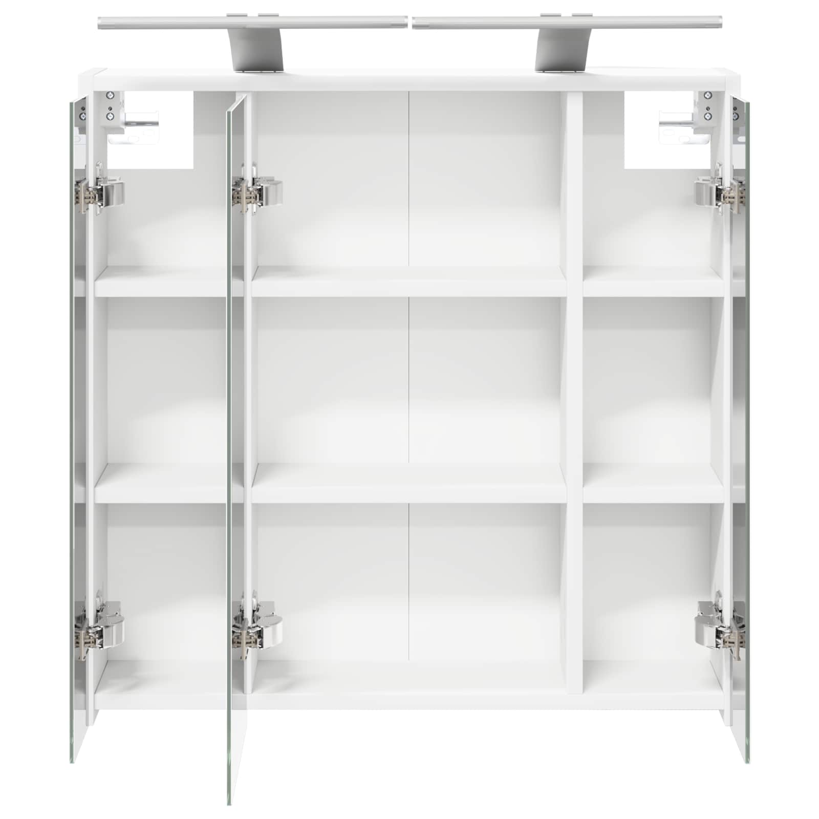 vidaXL Szafka z lustrem do łazienki Biały 63,5 x 16 x 62,5 cm
