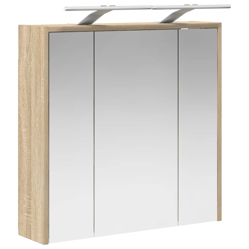 vidaXL Szafka z lustrem do łazienki Dąb Sonoma 63,5 x 16 x 62,5 cm