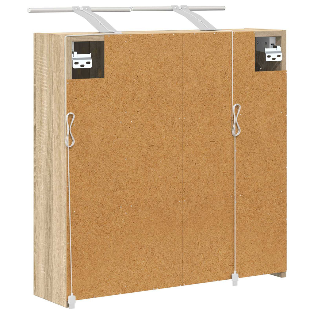 vidaXL Szafka z lustrem do łazienki Dąb Sonoma 63,5 x 16 x 62,5 cm