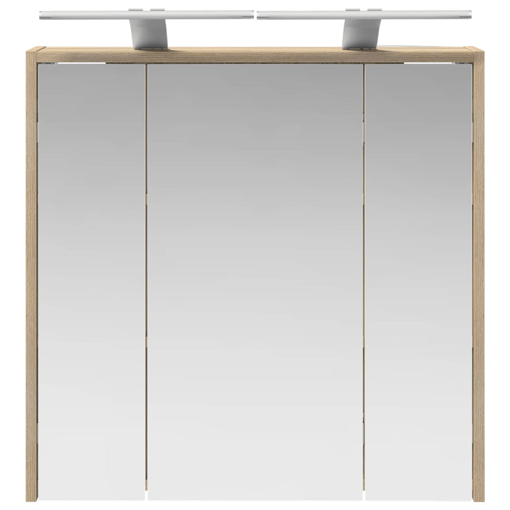 vidaXL Szafka z lustrem do łazienki Dąb Sonoma 63,5 x 16 x 62,5 cm