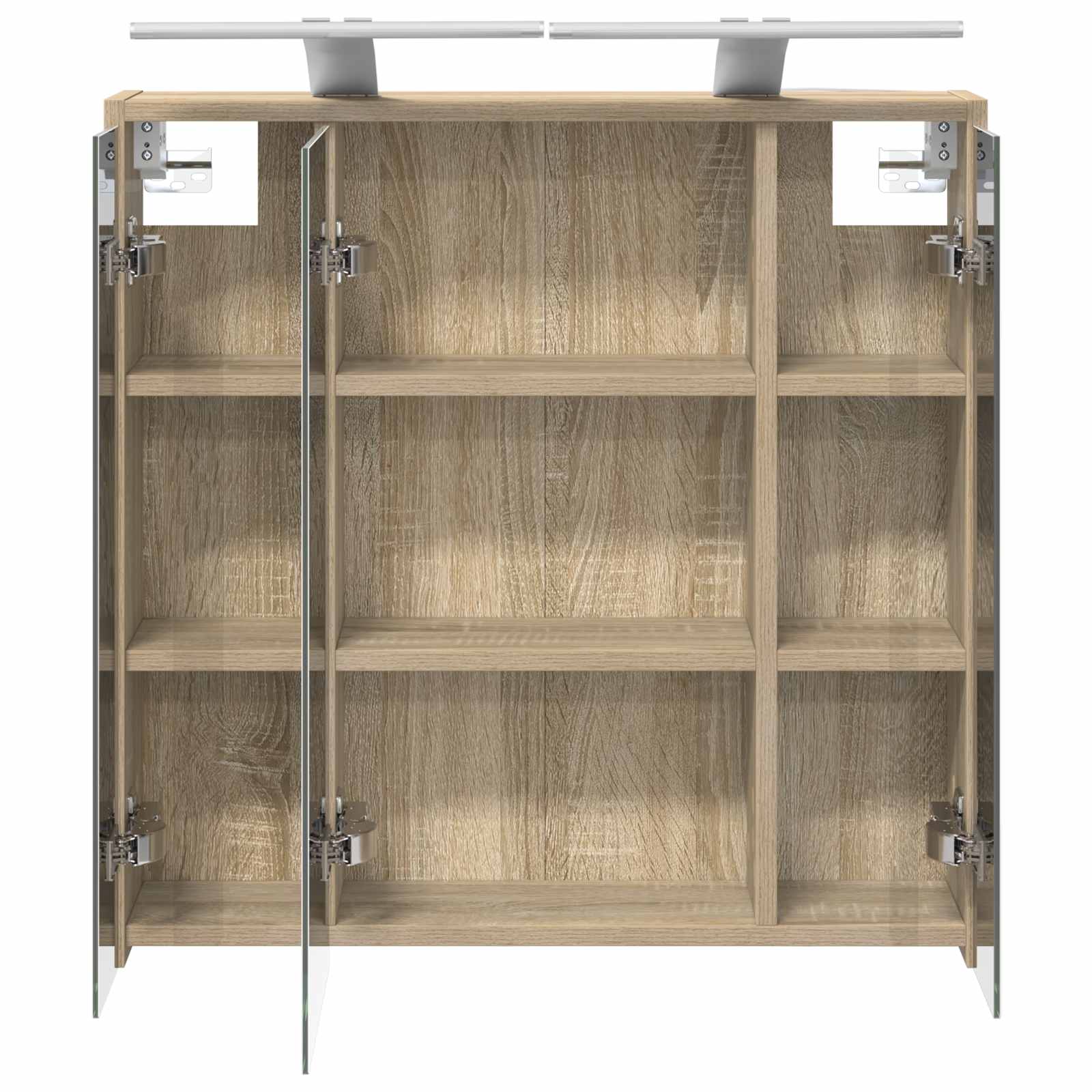 vidaXL Szafka z lustrem do łazienki Dąb Sonoma 63,5 x 16 x 62,5 cm