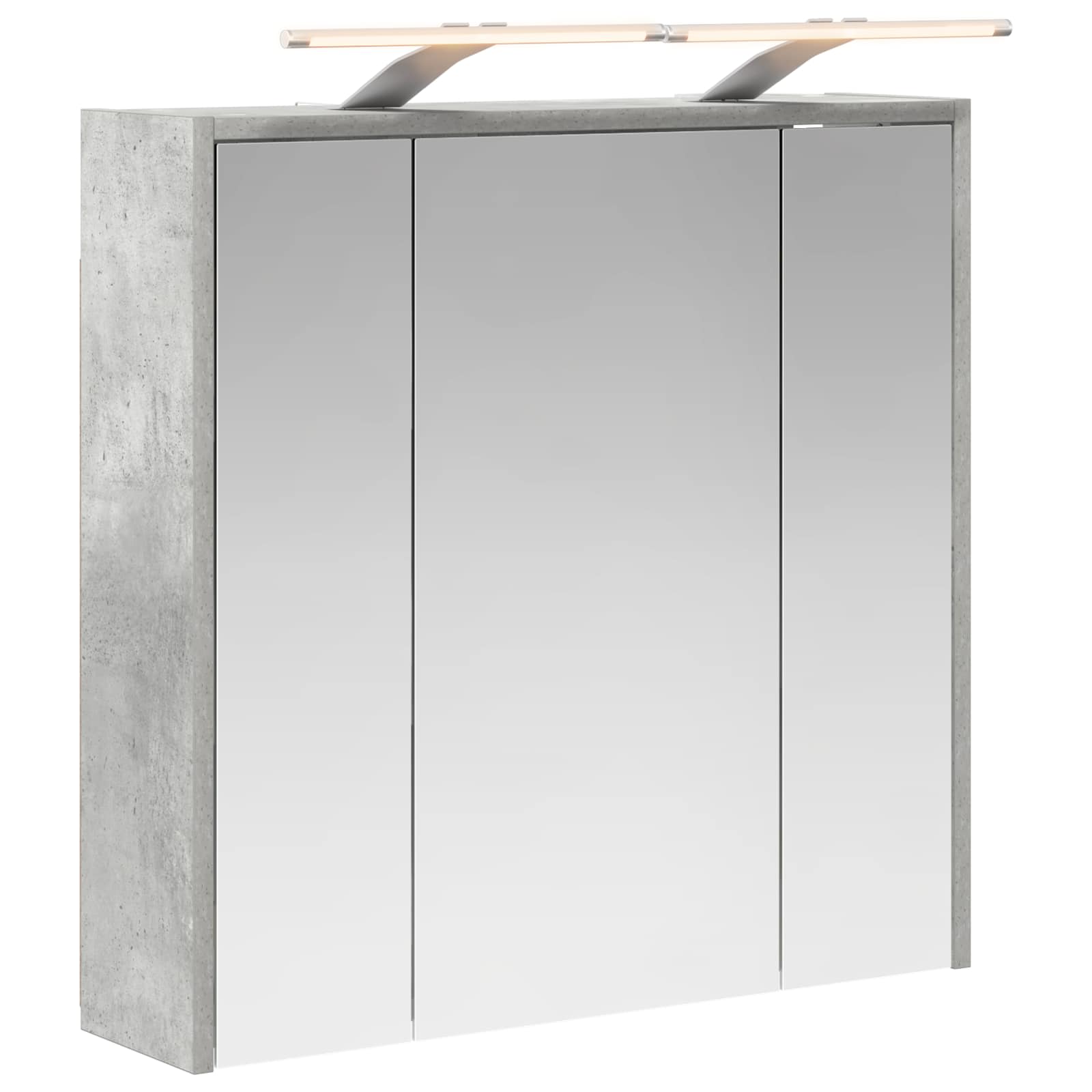 vidaXL Szafka z lustrem do łazienki Betonowy szary 63,5 x 16 x 62,5 cm