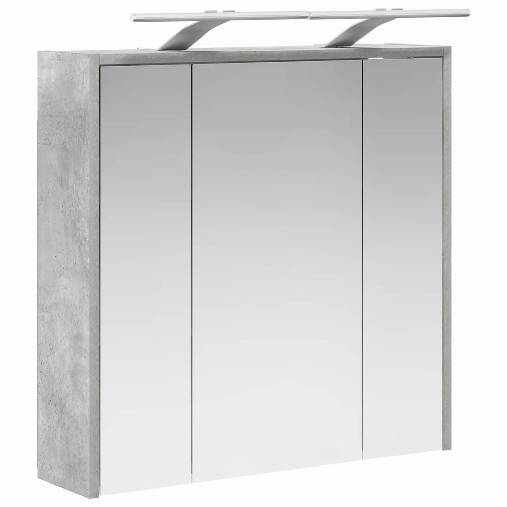 vidaXL Szafka z lustrem do łazienki Betonowy szary 63,5 x 16 x 62,5 cm