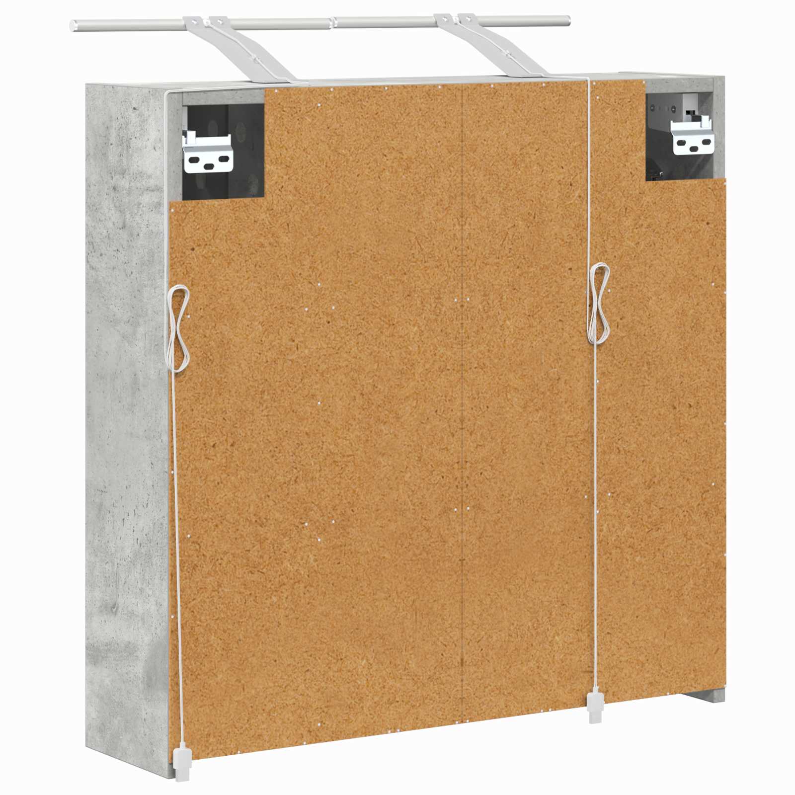 vidaXL Szafka z lustrem do łazienki Betonowy szary 63,5 x 16 x 62,5 cm