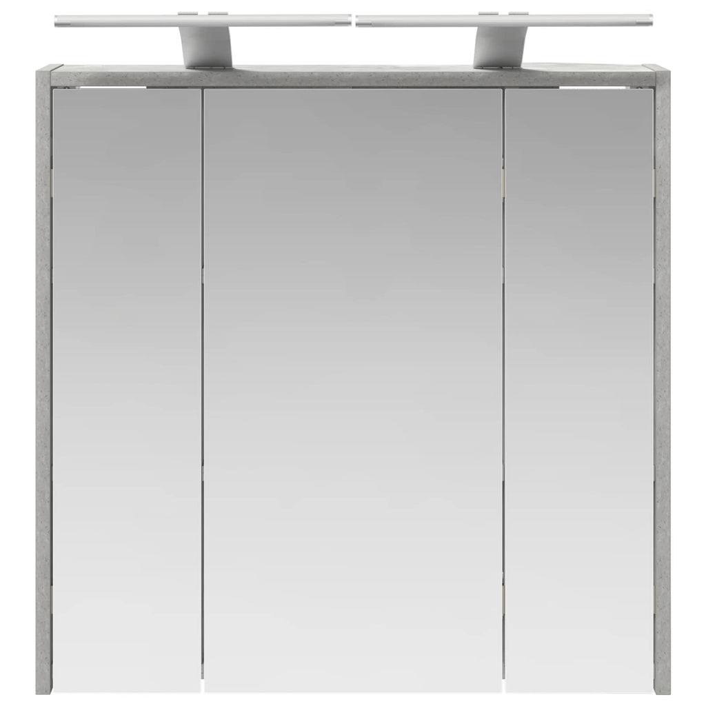 vidaXL Szafka z lustrem do łazienki Betonowy szary 63,5 x 16 x 62,5 cm