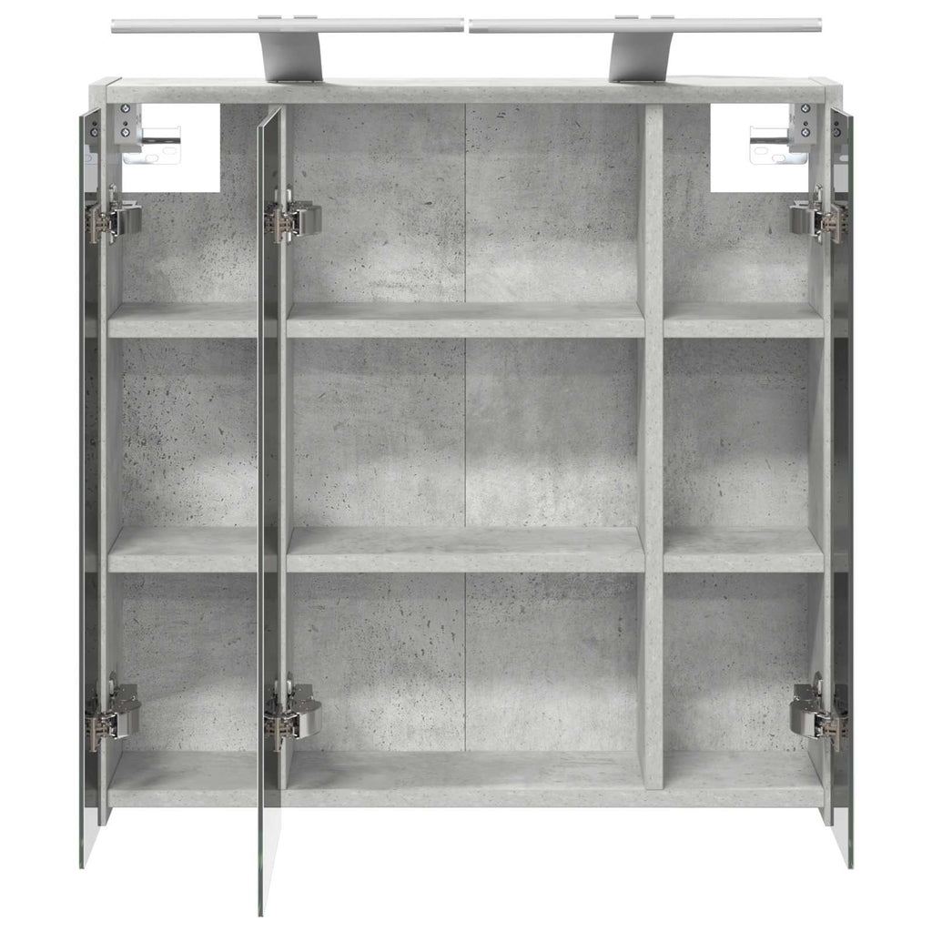vidaXL Szafka z lustrem do łazienki Betonowy szary 63,5 x 16 x 62,5 cm