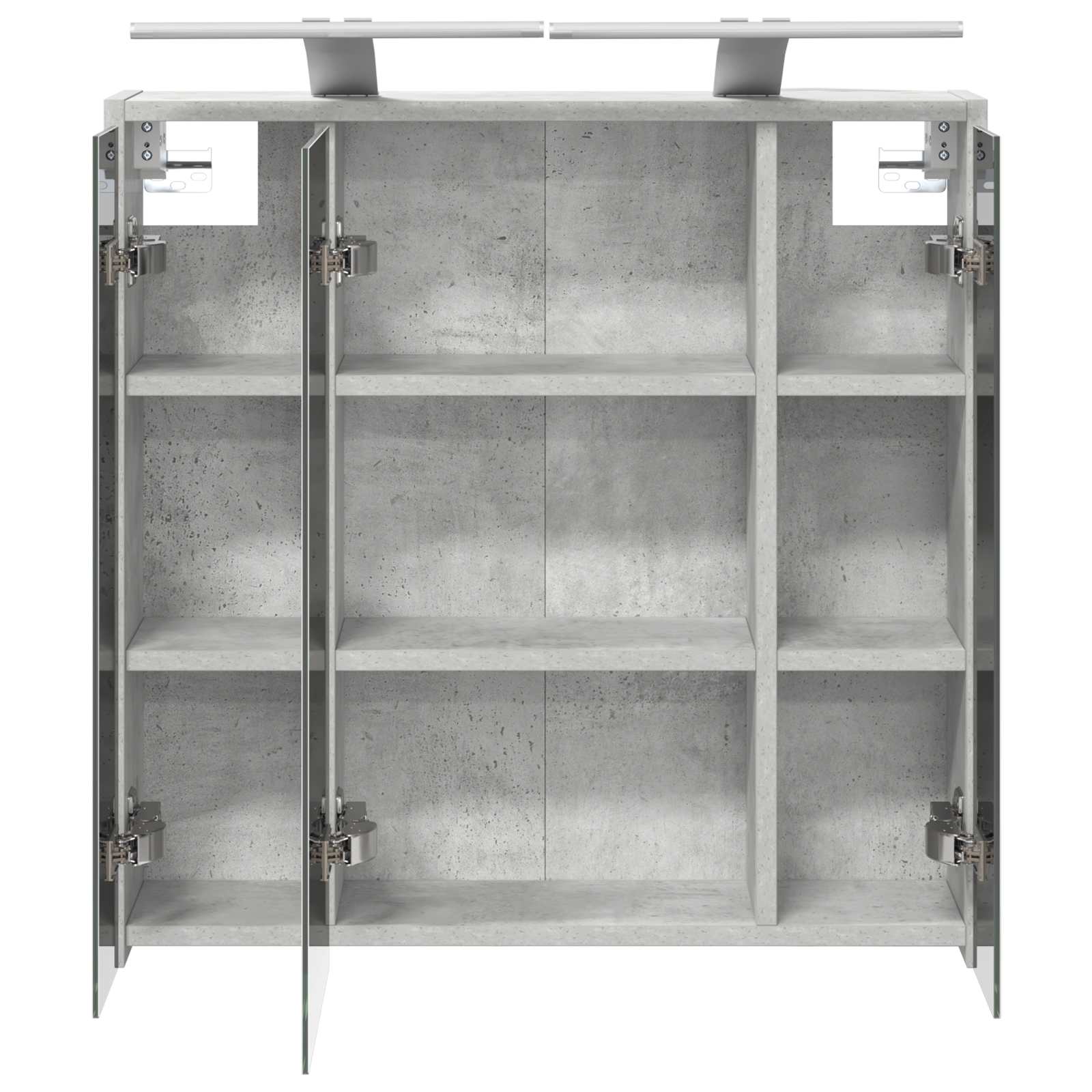 vidaXL Szafka z lustrem do łazienki Betonowy szary 63,5 x 16 x 62,5 cm