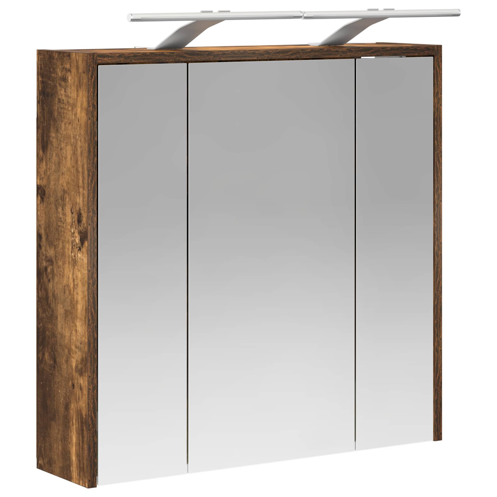 vidaXL Szafka z lustrem do łazienki Dąb wędzony 63,5 x 16 x 62,5 cm