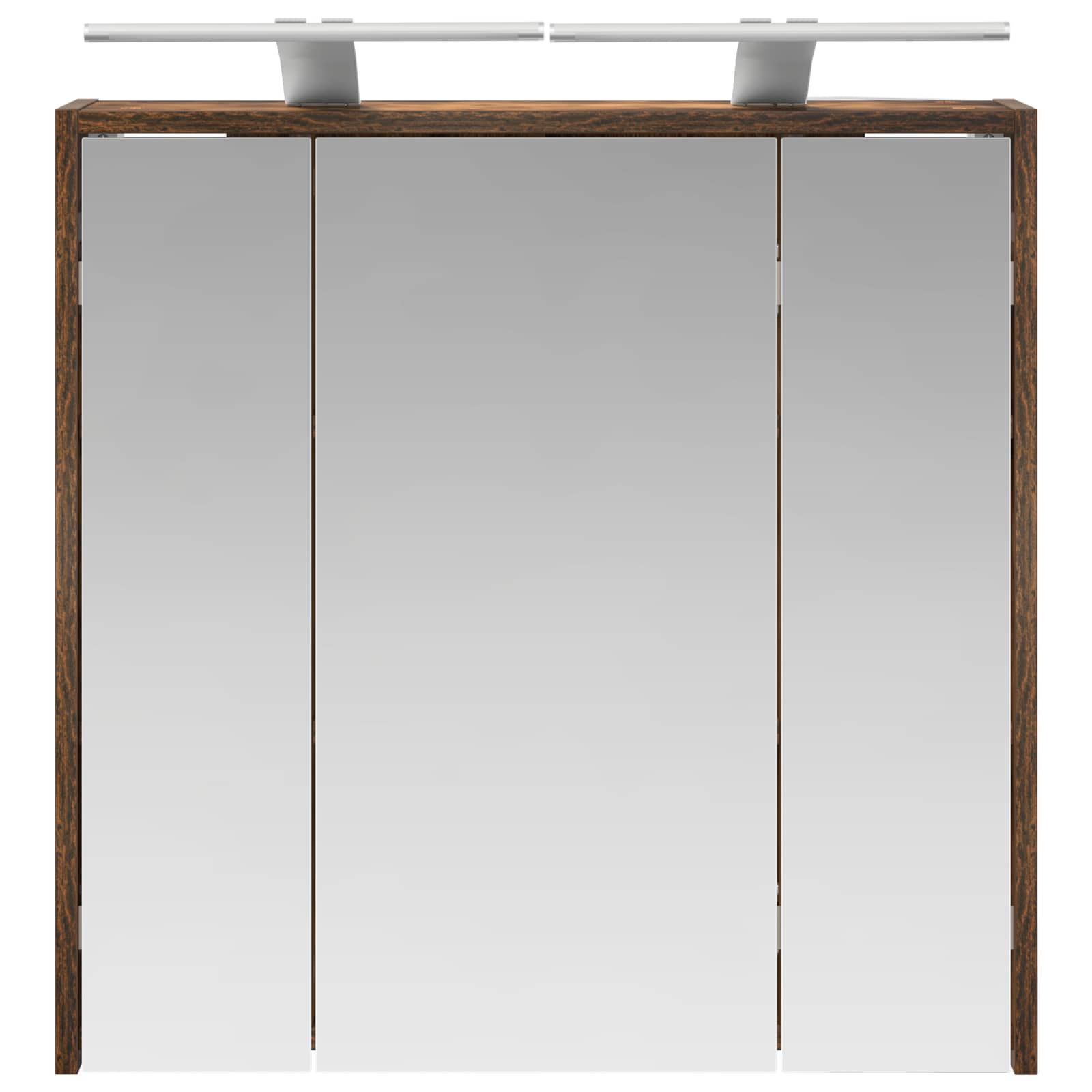 vidaXL Szafka z lustrem do łazienki Dąb wędzony 63,5 x 16 x 62,5 cm