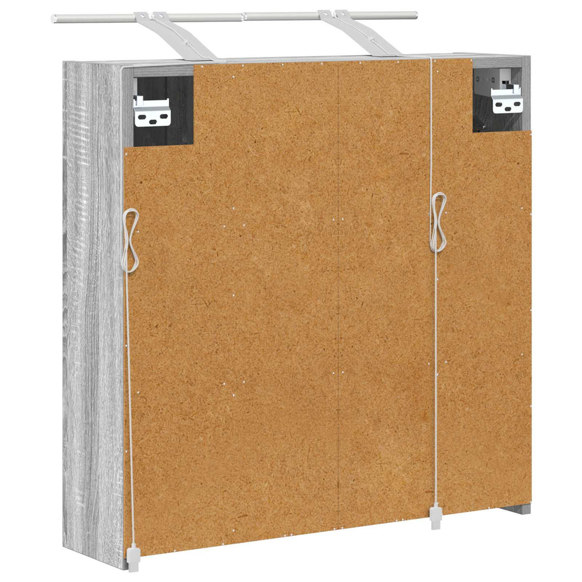 vidaXL Szafka z lustrem do łazienki Szary Sonoma 63,5 x 16 x 62,5 cm