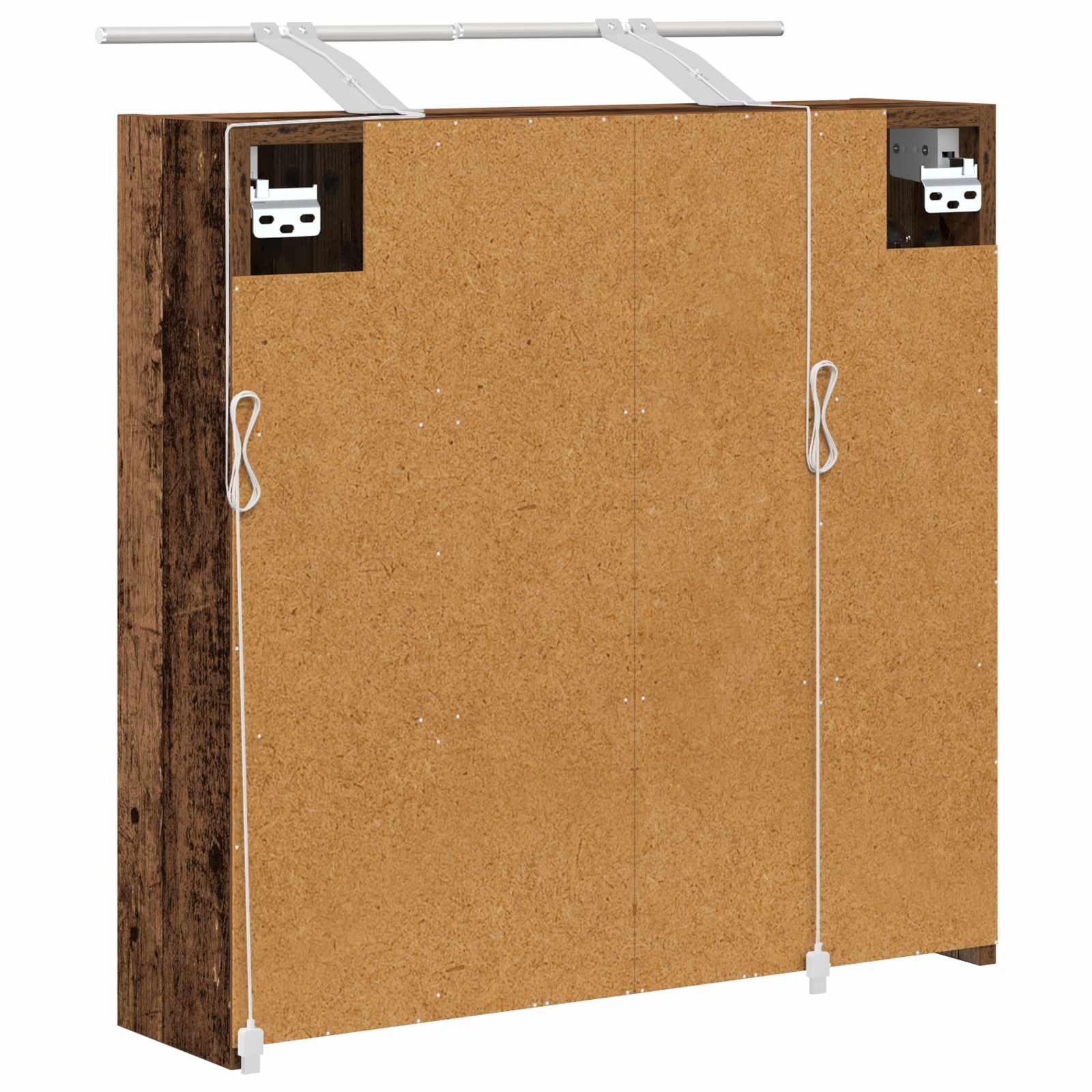 vidaXL Szafka z lustrem do łazienki Stare drewno 63,5 x 16 x 62,5 cm