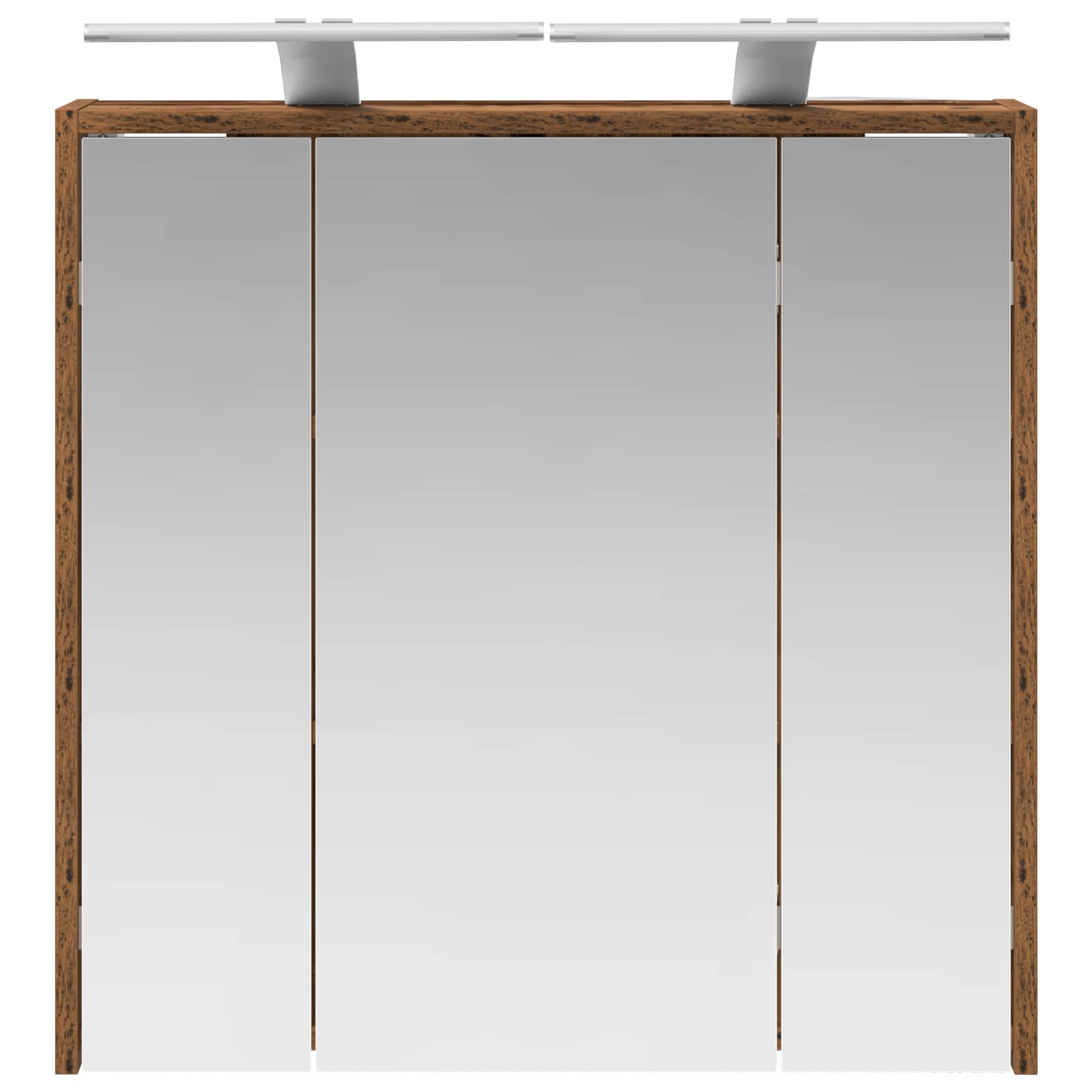 vidaXL Szafka z lustrem do łazienki Stare drewno 63,5 x 16 x 62,5 cm
