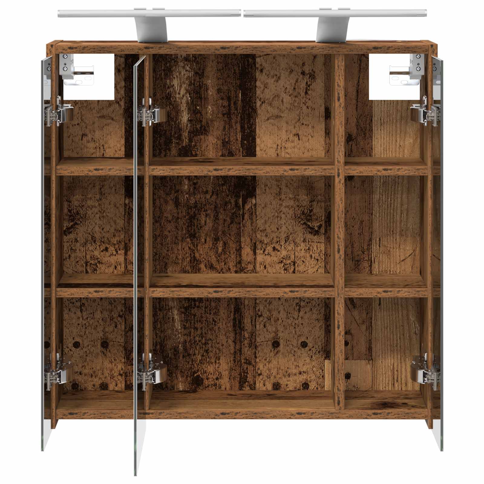 vidaXL Szafka z lustrem do łazienki Stare drewno 63,5 x 16 x 62,5 cm