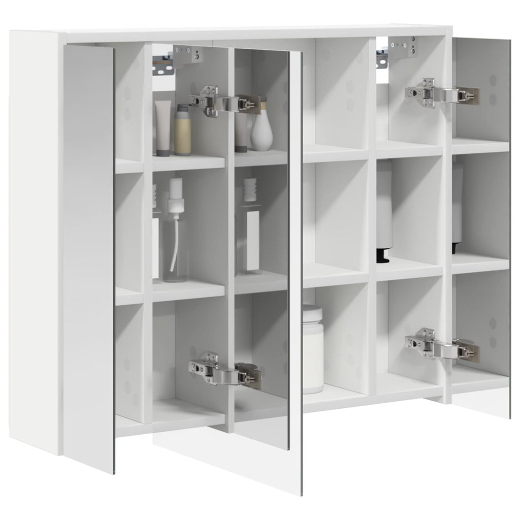 vidaXL Szafka z lustrem do łazienki Biały 73,5 x 16 x 62,5 cm