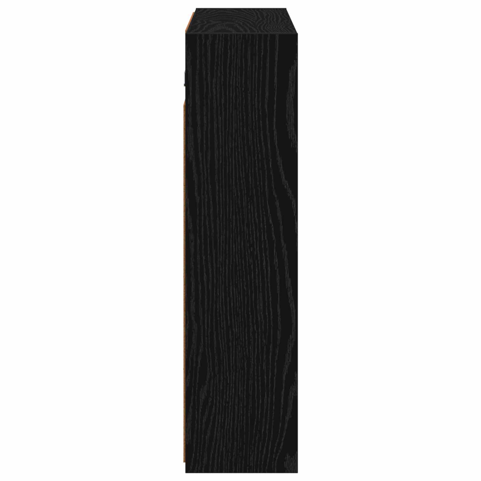 vidaXL Szafka z lustrem do łazienki Czarny Dąb 73,5 x 16 x 62,5 cm
