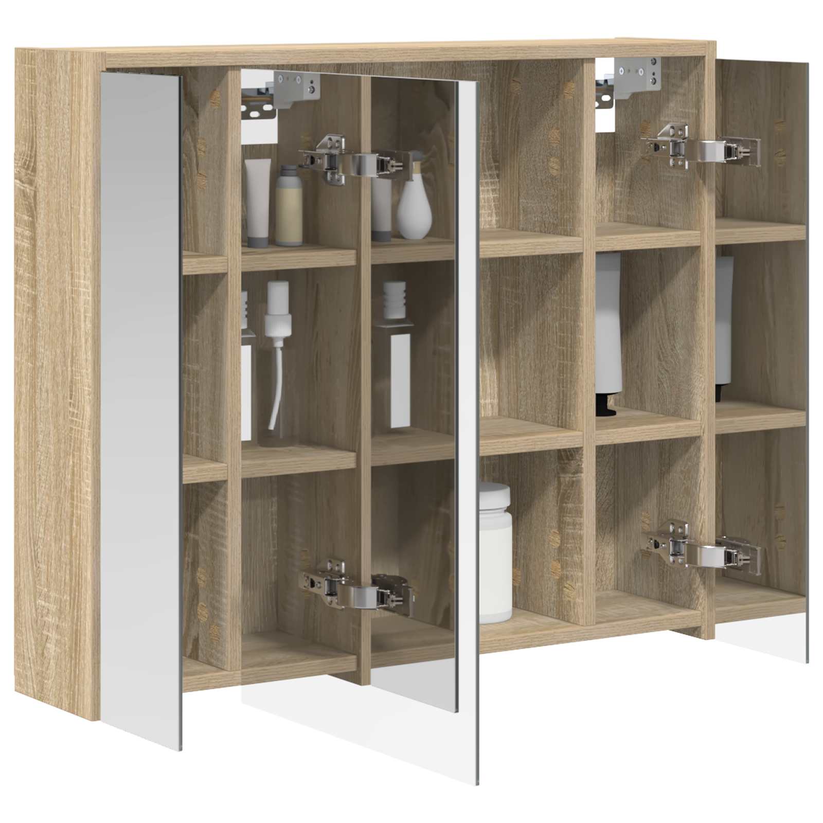 vidaXL Szafka z lustrem do łazienki Dąb Sonoma 73,5 x 16 x 62,5 cm