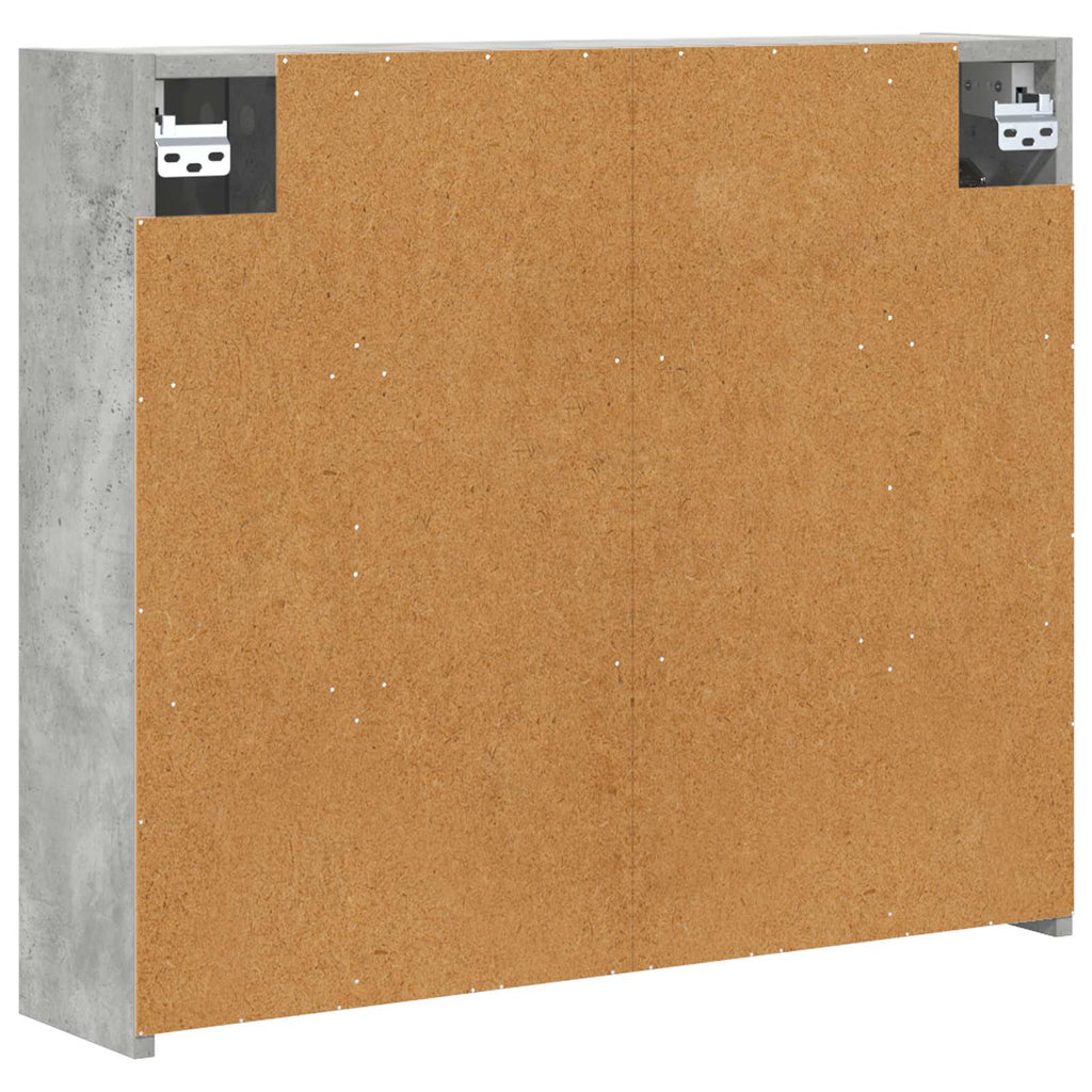 vidaXL Szafka z lustrem do łazienki Betonowy szary 73,5 x 16 x 62,5 cm