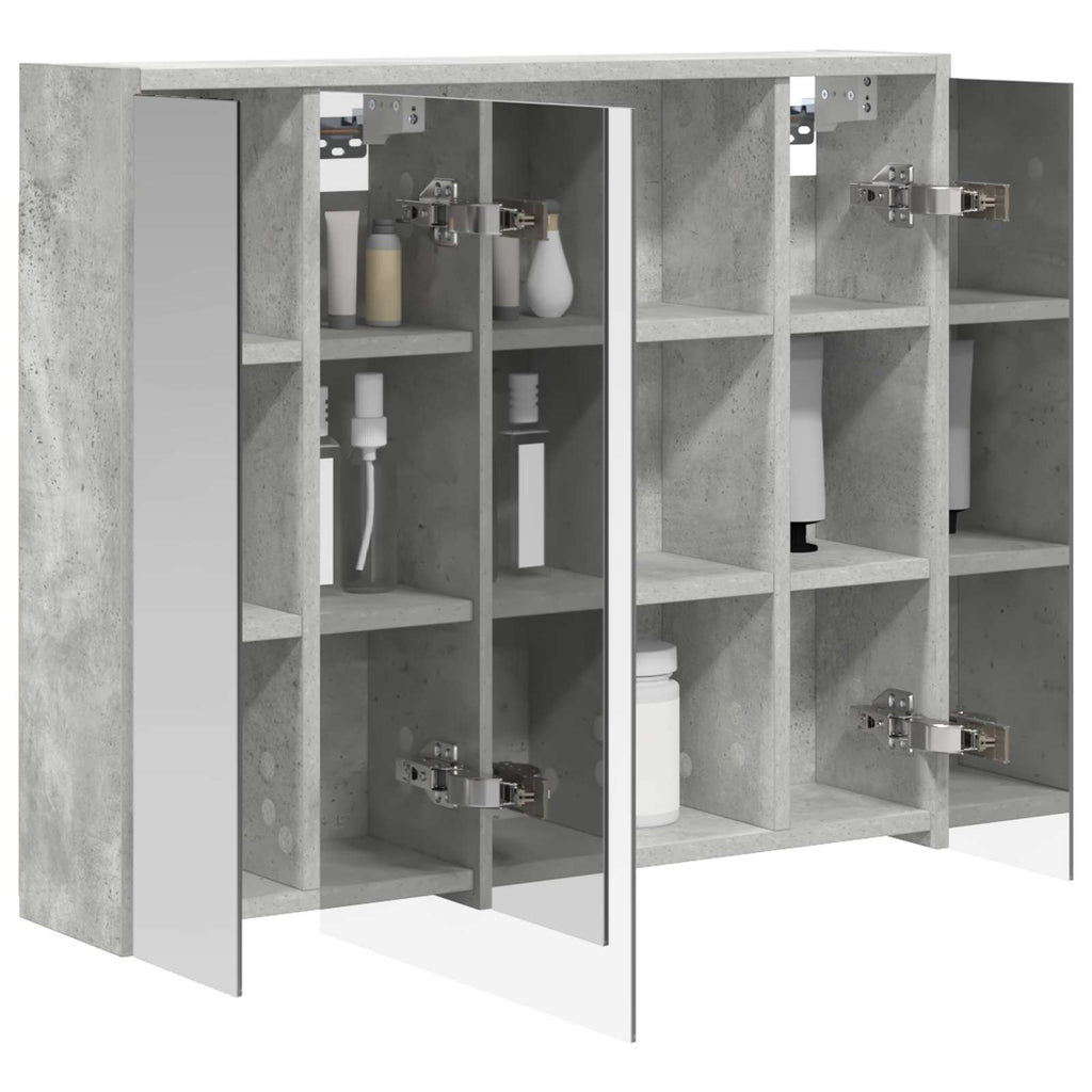 vidaXL Szafka z lustrem do łazienki Betonowy szary 73,5 x 16 x 62,5 cm