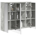 vidaXL Szafka z lustrem do łazienki Betonowy szary 73,5 x 16 x 62,5 cm