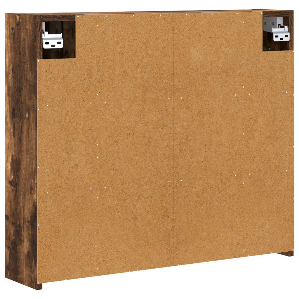vidaXL Szafka z lustrem do łazienki Dąb wędzony 73,5 x 16 x 62,5 cm