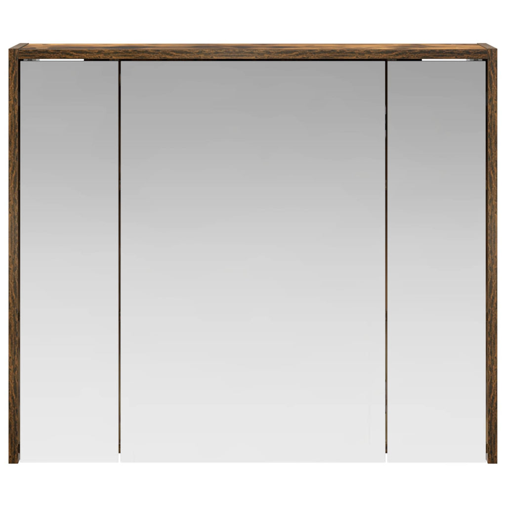 vidaXL Szafka z lustrem do łazienki Dąb wędzony 73,5 x 16 x 62,5 cm