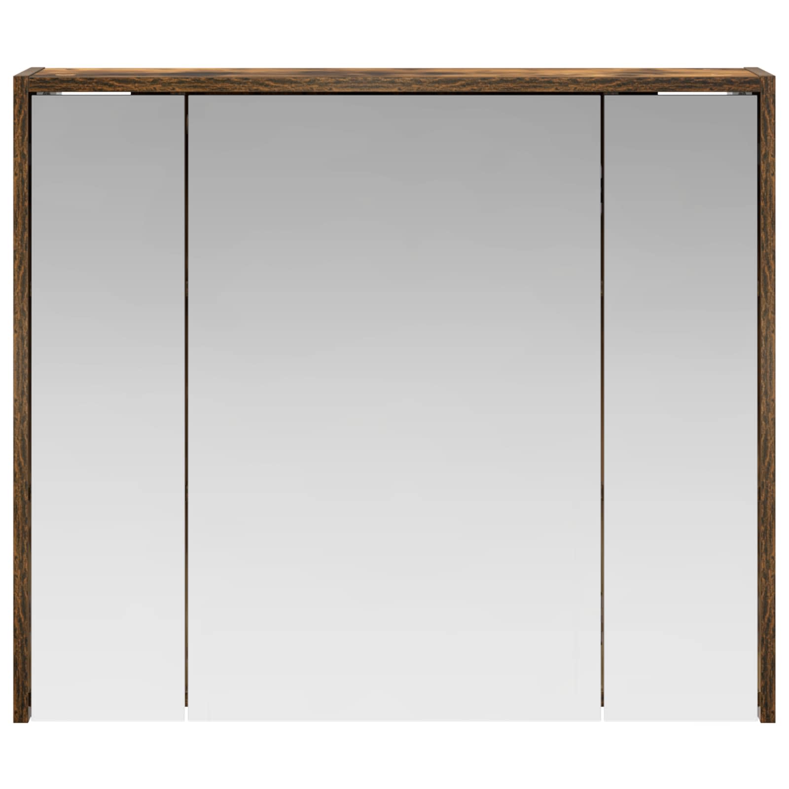 vidaXL Szafka z lustrem do łazienki Dąb wędzony 73,5 x 16 x 62,5 cm