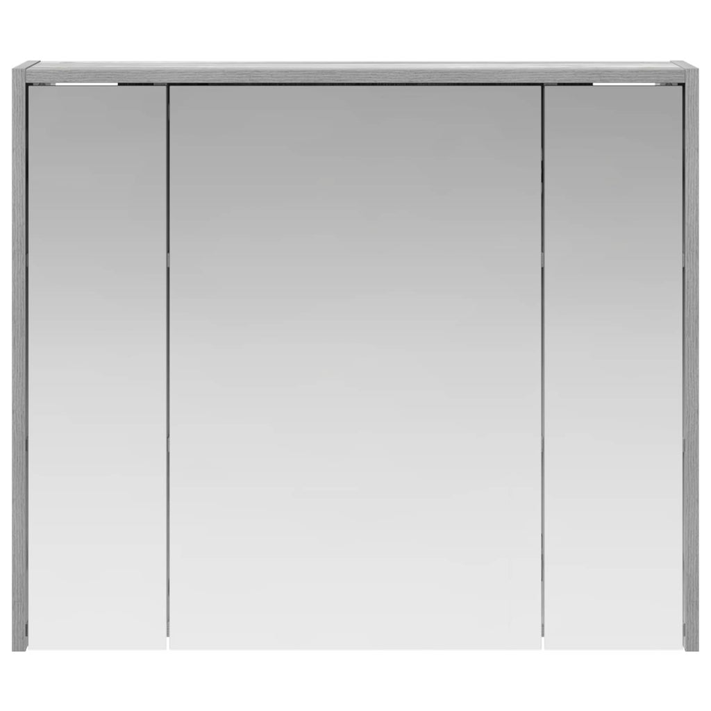 vidaXL Szafka z lustrem do łazienki Szary Sonoma 73,5 x 16 x 62,5 cm