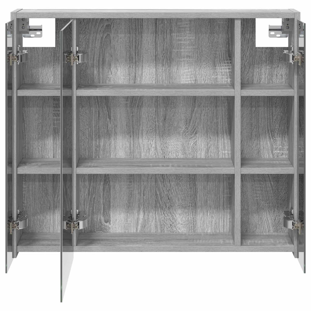 vidaXL Szafka z lustrem do łazienki Szary Sonoma 73,5 x 16 x 62,5 cm