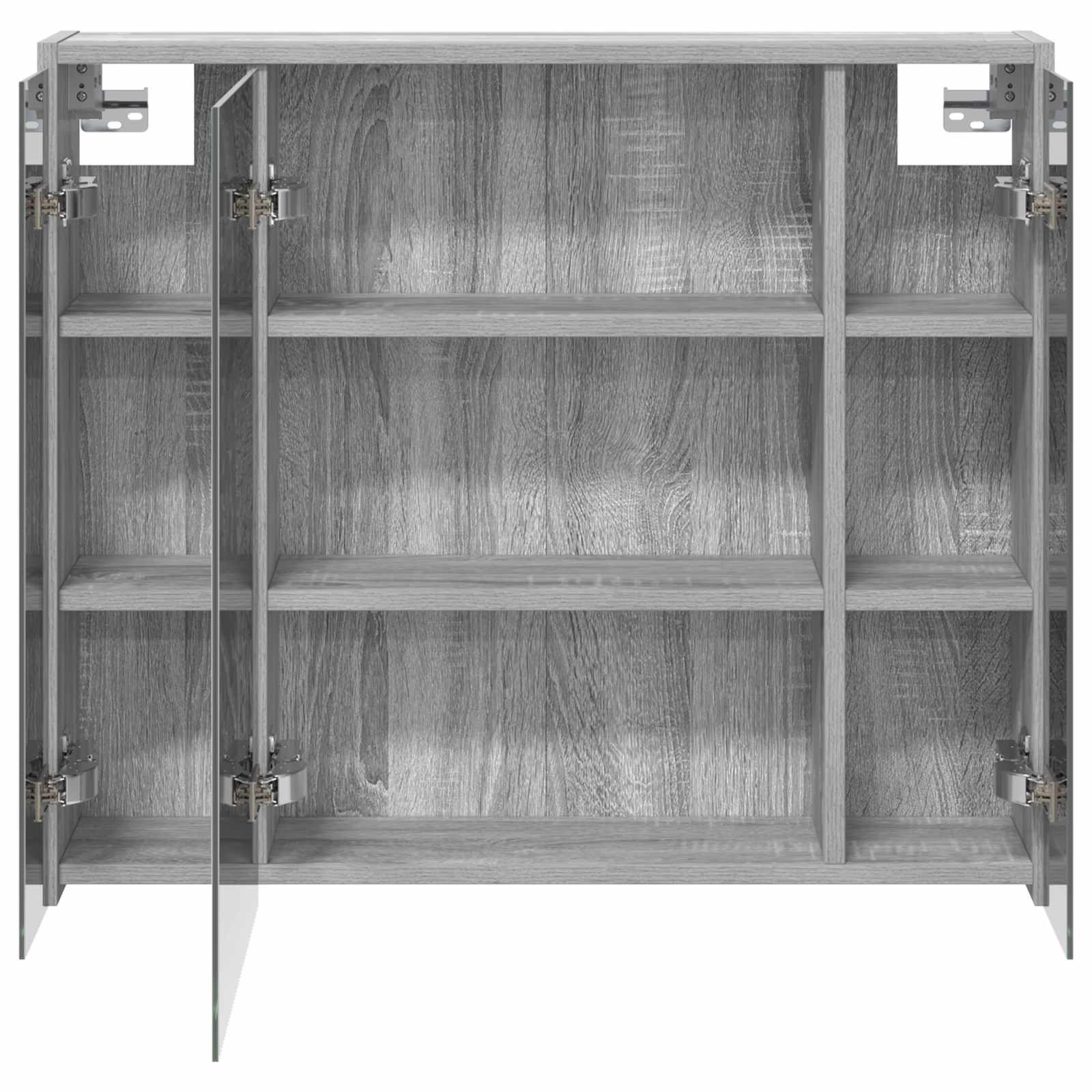 vidaXL Szafka z lustrem do łazienki Szary Sonoma 73,5 x 16 x 62,5 cm