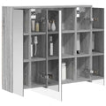 vidaXL Szafka z lustrem do łazienki Szary Sonoma 73,5 x 16 x 62,5 cm