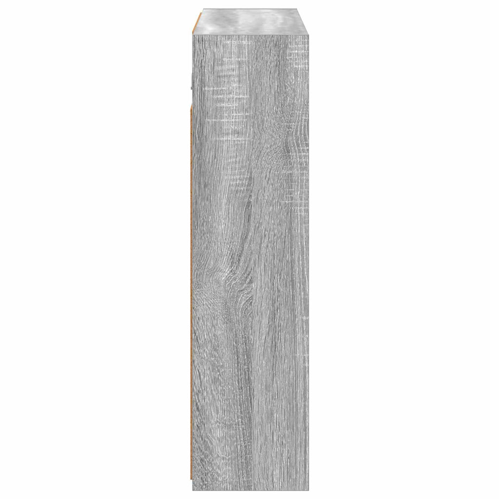 vidaXL Szafka z lustrem do łazienki Szary Sonoma 73,5 x 16 x 62,5 cm