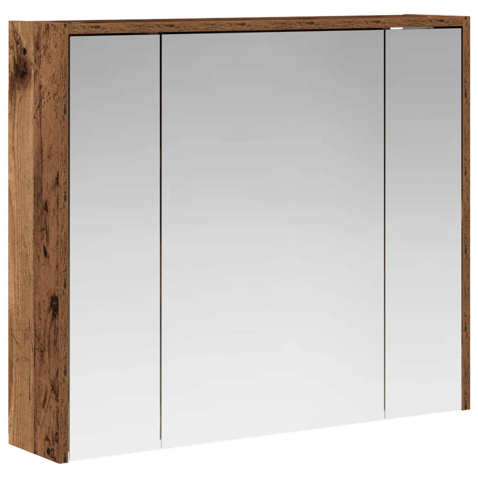 vidaXL Szafka z lustrem do łazienki Stare drewno 73,5 x 16 x 62,5 cm