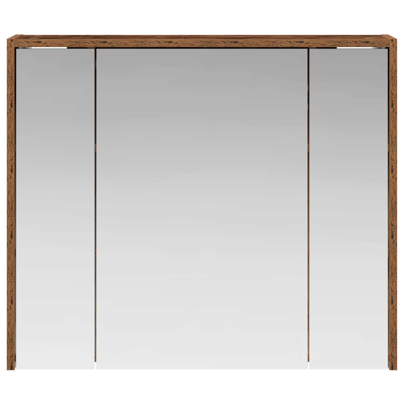 vidaXL Szafka z lustrem do łazienki Stare drewno 73,5 x 16 x 62,5 cm