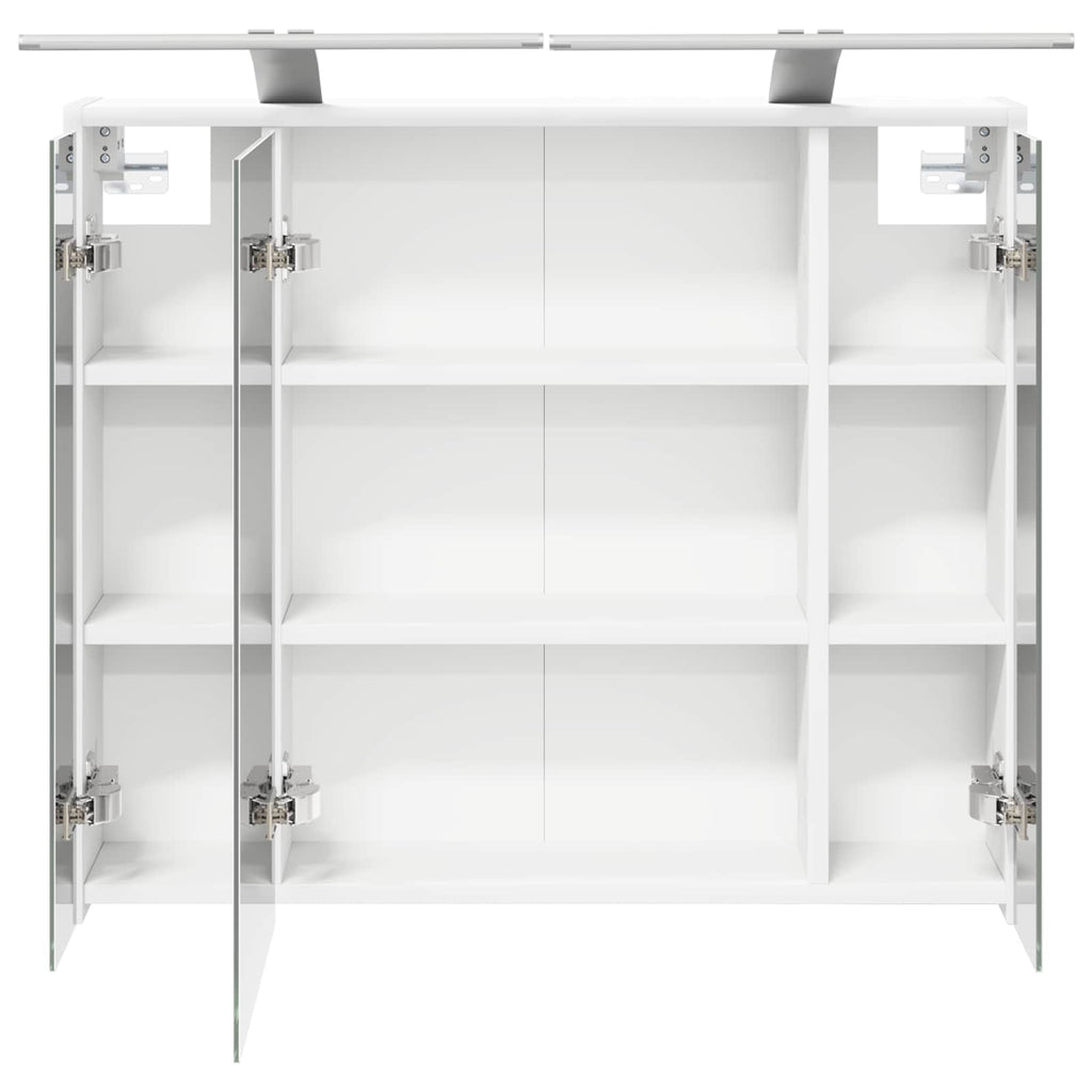 vidaXL Szafka z lustrem do łazienki Biały 73,5 x 16 x 62,5 cm