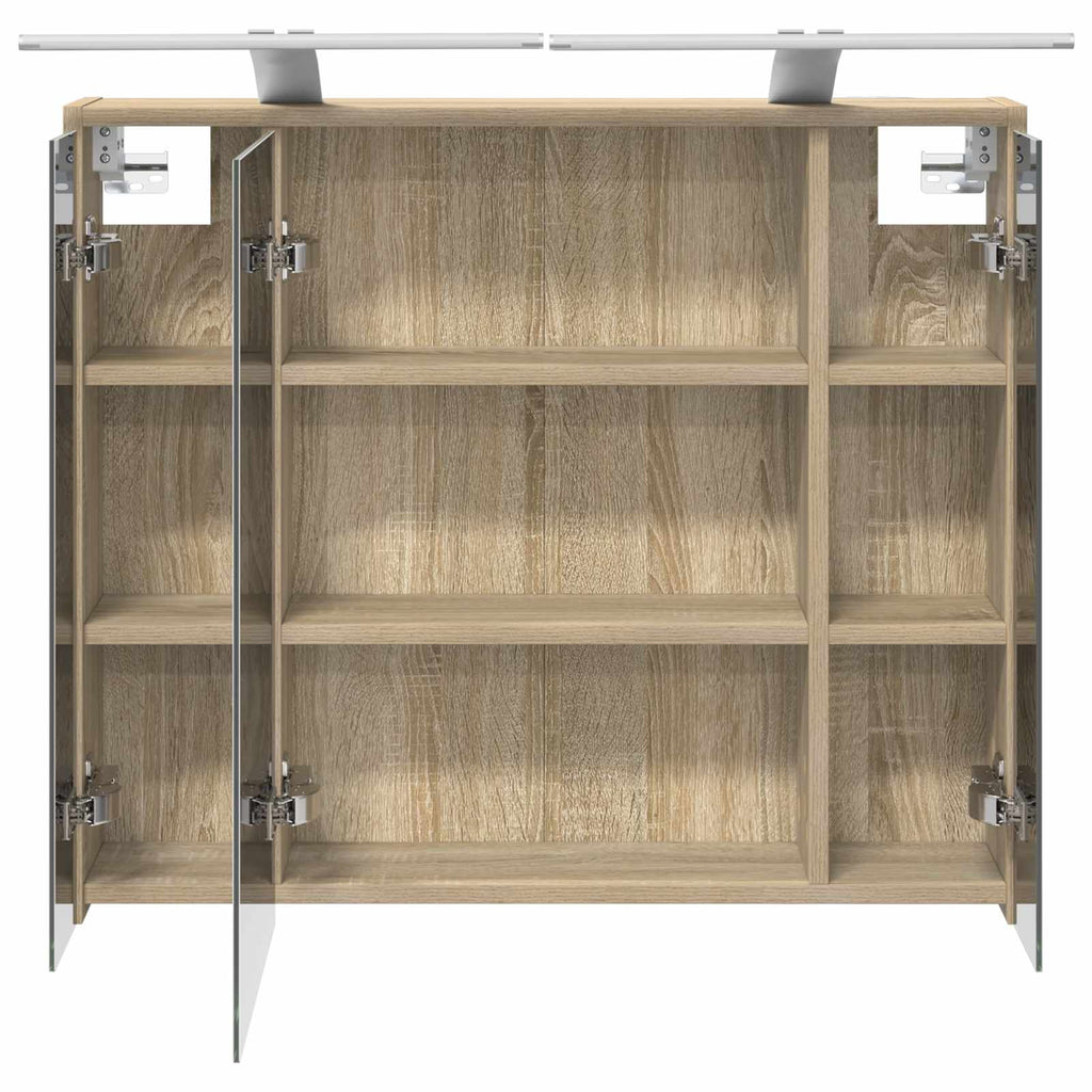 vidaXL Szafka z lustrem do łazienki Dąb Sonoma 73,5 x 16 x 62,5 cm