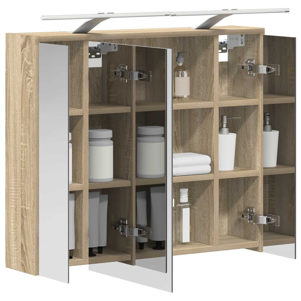 vidaXL Szafka z lustrem do łazienki Dąb Sonoma 73,5 x 16 x 62,5 cm