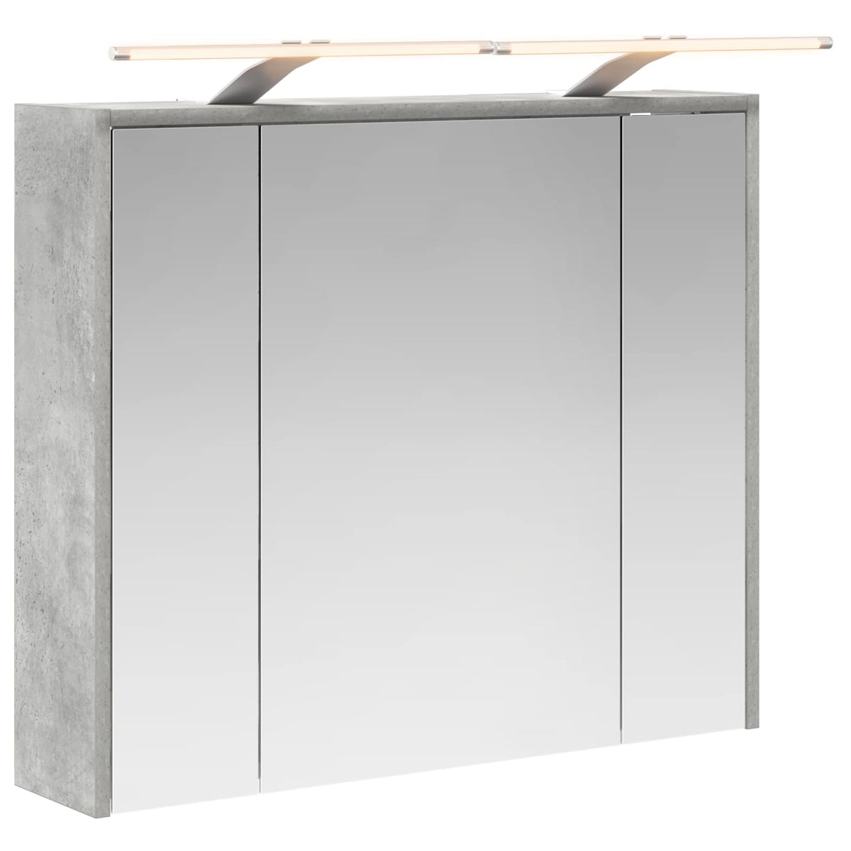vidaXL Szafka z lustrem do łazienki Betonowy szary 73,5 x 16 x 62,5 cm