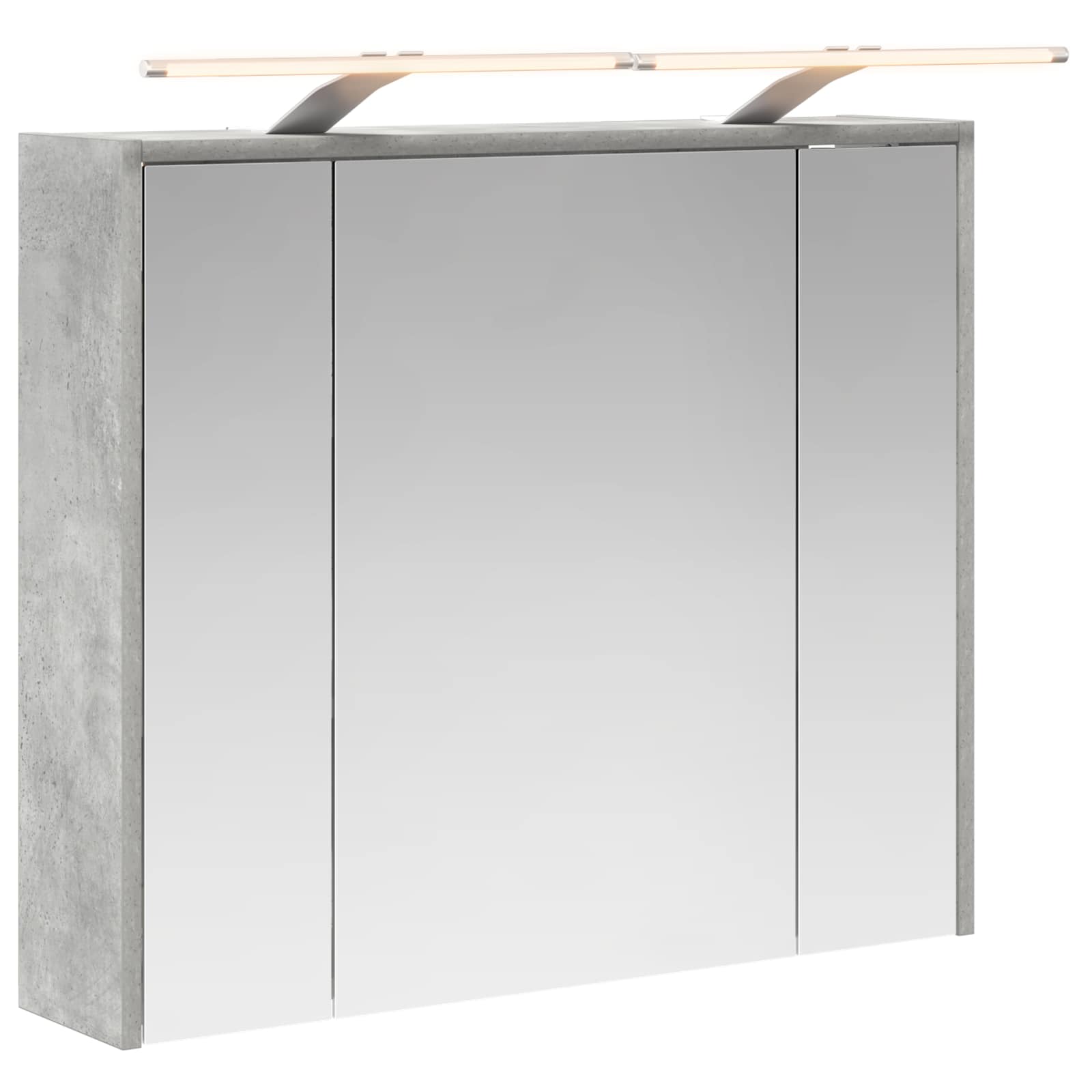 vidaXL Szafka z lustrem do łazienki Betonowy szary 73,5 x 16 x 62,5 cm