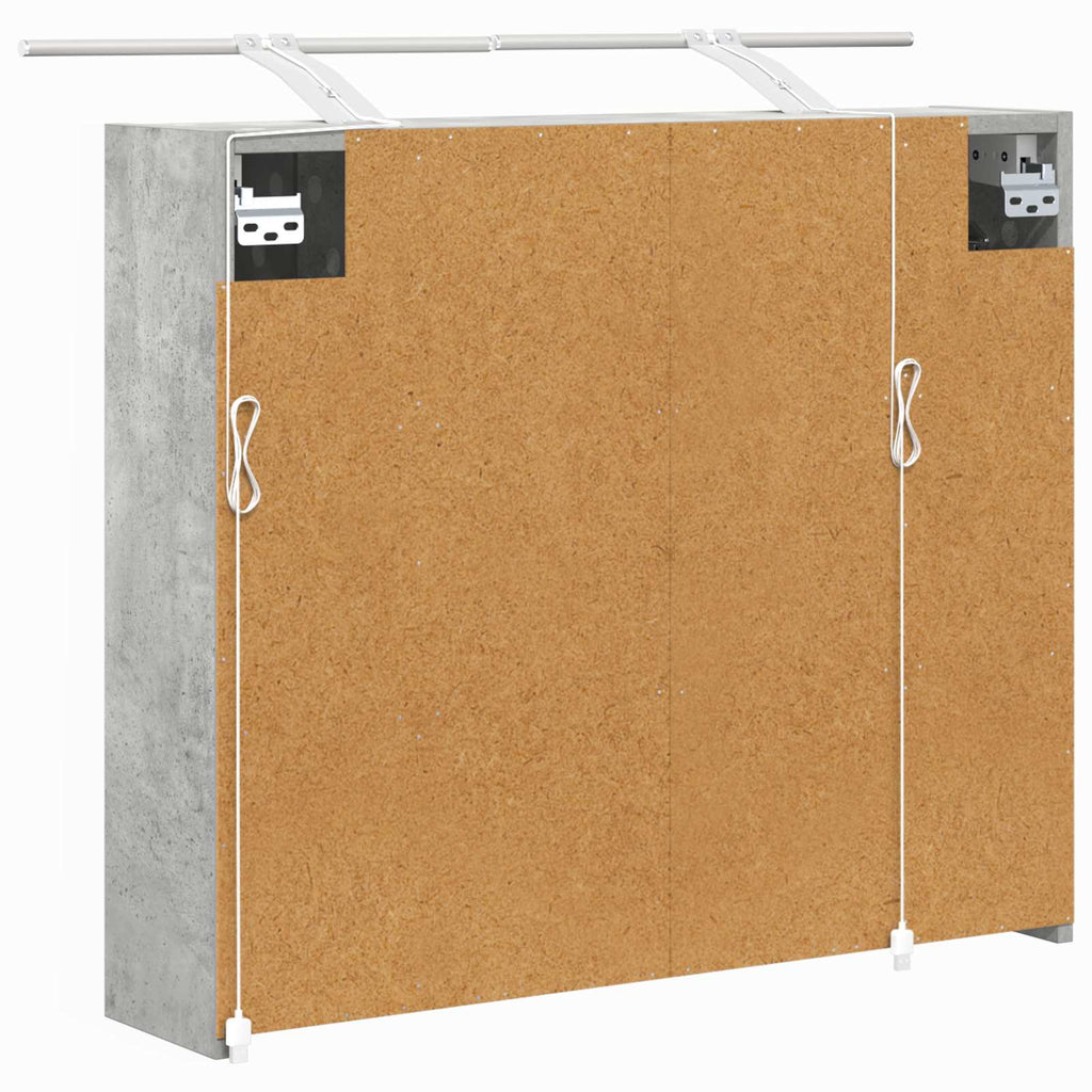 vidaXL Szafka z lustrem do łazienki Betonowy szary 73,5 x 16 x 62,5 cm